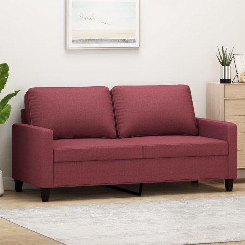 Sofa 2-osobowa, winna czerwień, 140 cm, tapicerowana tkaniną Lumarko!