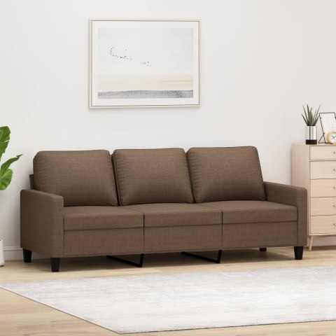 Sofa 3-osobowa, brązowa, 180 cm, tapicerowana tkaniną Lumarko!