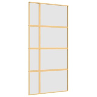 Drzwi przesuwne, złote, 102,5x205 cm, mrożone szkło ESG Lumarko!