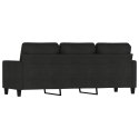 Sofa 3-osobowa, czarna, 180 cm, tapicerowana tkaniną Lumarko!