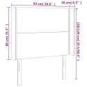 Zagłówek do łóżka z LED, szary, 93x16x118/128cm, sztuczna skóra Lumarko!