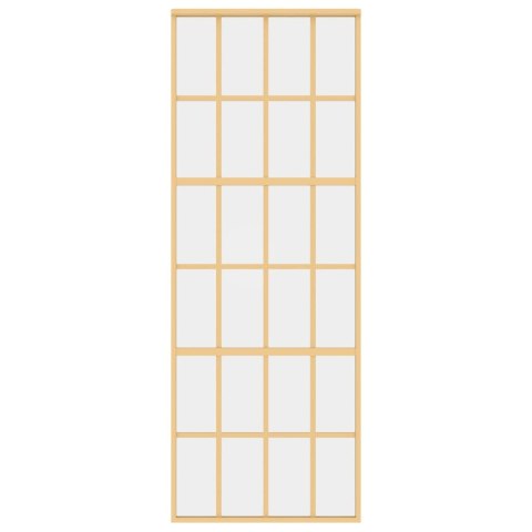 Drzwi przesuwne, złote, 76x205 cm, przezroczyste szkło ESG Lumarko!