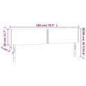 Zagłówek do łóżka z LED, szary, 180x5x78/88 cm, sztuczna skóra Lumarko!