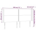 Zagłówek do łóżka z LED, szary, 183x16x118/128cm sztuczna skóra Lumarko!