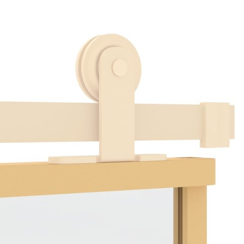 Drzwi przesuwne, złote, 76x205 cm, przezroczyste szkło ESG Lumarko!