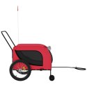 Przyczepka rowerowa dla psa, czerwono-czarna, tkanina i żelazo Lumarko!