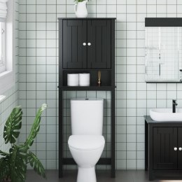 Szafka nad WC BERG, czarna, 60x27x164,5 cm, drewniana Lumarko!