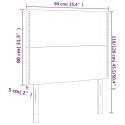 Zagłówek do łóżka z LED, różowy, 90x5x118/128 cm, aksamit Lumarko!