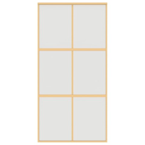 Drzwi przesuwne, złote, 102,5x205 cm, mrożone szkło ESG Lumarko!