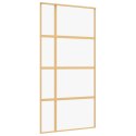Drzwi przesuwne, złote, 102,5x205 cm, przezroczyste szkło ESG Lumarko!