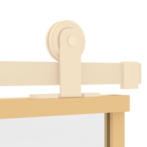 Drzwi przesuwne, złote, 90x205 cm, przezroczyste szkło ESG Lumarko!