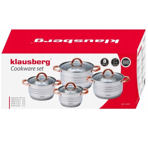 ZESTAW GARNKÓW 8 ELEMENTÓW KLAUSBERG KB-7699 Lumarko!