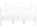 Łóżko metalowe 180 x 200 cm białe DINARD Lumarko!