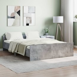 Rama łóżka z wezgłowiem i zanóżkiem, szarość betonu, 135x190 cm Lumarko!