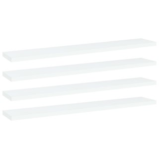 VidaXL Półki na książki, 4 szt., białe, 60x10x1,5 cm