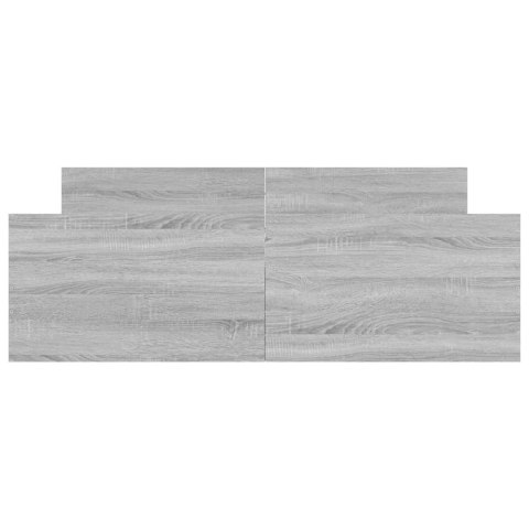 Rama łóżka z wezgłowiem i zanóżkiem, szary dąb, 135x190 cm Lumarko!