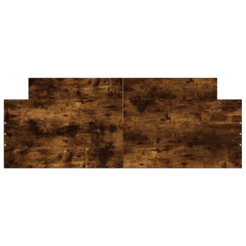 Rama łóżka z wezgłowiem i zanóżkiem, przydymiony dąb, 135x190cm Lumarko!