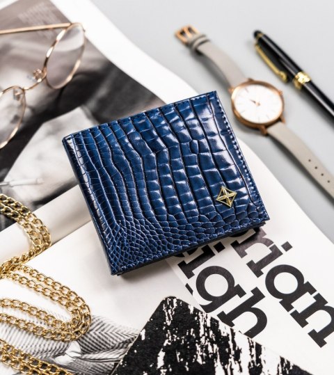 Elegancki, mały portfel damski na bigiel i zatrzask — Milano Design Lumarko!