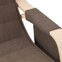 Fotel bujany, ciemnobrązowy, tapicerowany tkaniną Lumarko!