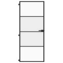  Drzwi wewnętrzne, czarne, 83x201,5 cm, szkło i aluminium Lumarko!