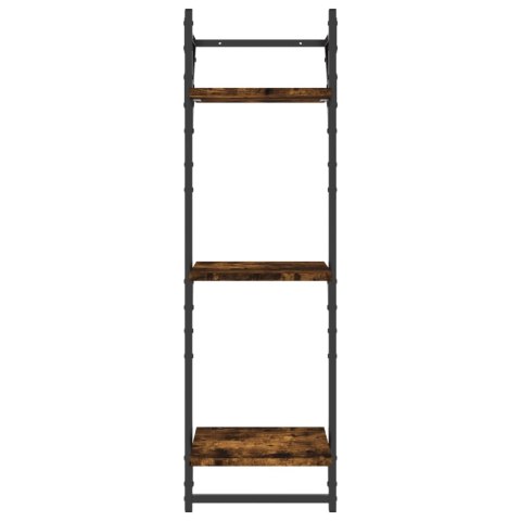 3-poziomowe półki ścienne z drążkami, 2 szt., 30x25x100 cm Lumarko!