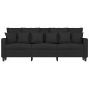 Sofa 3-osobowa, czarna, 180 cm, tapicerowana tkaniną Lumarko!