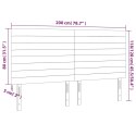  Zagłówek do łóżka z LED, taupe, 200x5x118/128 cm, tkanina Lumarko!