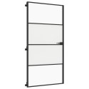  Drzwi wewnętrzne, czarne, 102,5x201,5 cm, szkło i aluminium Lumarko!