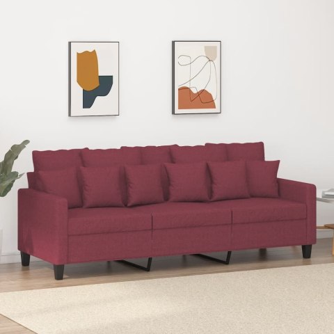  Sofa 3-osobowa, winna czerwień, 180 cm,tapicerowana tkaniną Lumarko!