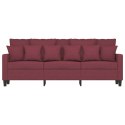 Sofa 3-osobowa, winna czerwień, 180 cm,tapicerowana tkaniną Lumarko!