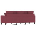  Sofa 3-osobowa, winna czerwień, 180 cm,tapicerowana tkaniną Lumarko!