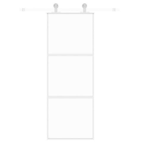 Drzwi przesuwne, złote, 76x205 cm, szkło hartowane i aluminium Lumarko!