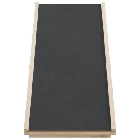 Rampa dla psa, szara, 100x40 cm, lite drewno jodłowe Lumarko!