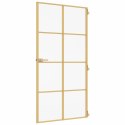 Drzwi wewnętrzne, złote, 102,5x201,5 cm, szkło i aluminium Lumarko!