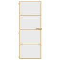 Drzwi wewnętrzne, złote, 76x201,5 cm, szkło i aluminium Lumarko!