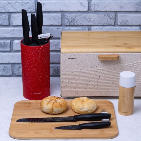 Zestaw 5 Kuchennych Noży Marmurkowych Z Obieraczką Klausberg Kb-7613 Lumarko!