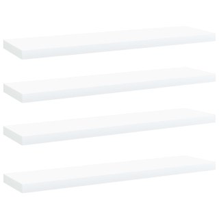 VidaXL Półki na książki, 4 szt., białe, 40x10x1,5 cm
