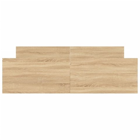 Rama łóżka z wezgłowiem i zanóżkiem, dąb sonoma, 140x200 cm Lumarko!