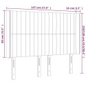 Zagłówek do łóżka z LED, niebieski, 147x16x118/128 cm, tkanina Lumarko!