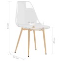 Krzesła stołowe, 2 szt., transparentne, PET Lumarko!