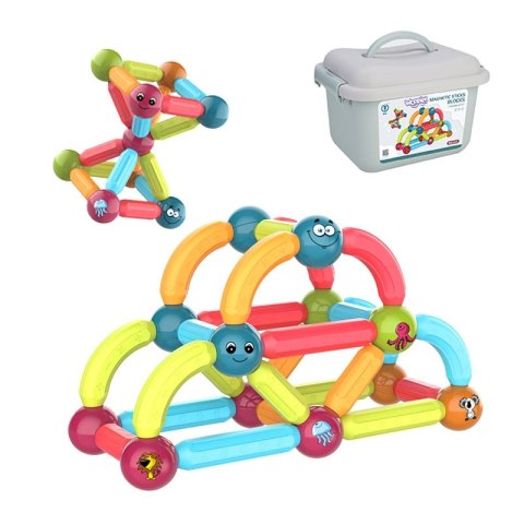 WOOPIE Magnetyczne Klocki Konstrukcyjne Edukacyjne 52 el.  Lumarko!