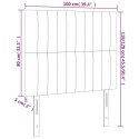 Zagłówek do łóżka z LED, różowy, 100x5x118/128 cm, aksamit Lumarko!