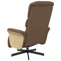 Rozkładany fotel z podnóżkiem, brązowy, tkanina Lumarko!
