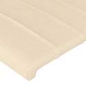 Zagłówek do łóżka z LED, kremowy, 80x5x118/128 cm, tkanina Lumarko!