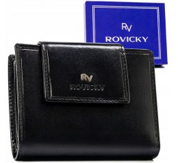Skórzany portfel na zatrzask z systemem RFID - Rovicky Lumarko!
