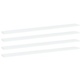 VidaXL Półki na książki, 4 szt., białe, 100x10x1,5 cm, płyta wiórowa