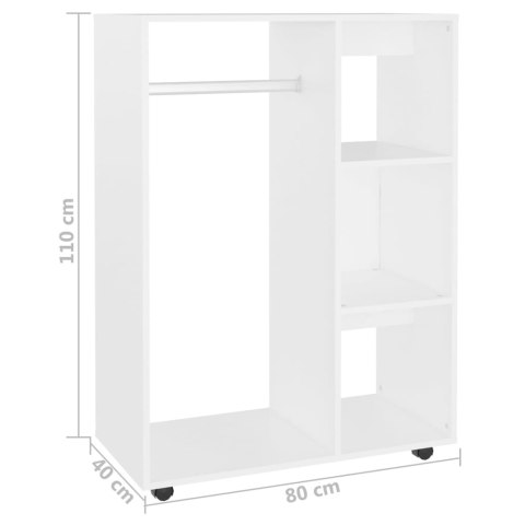 Szafka garderobiana, biała, 80x40x110 cm, płyta wiórowa Lumarko!