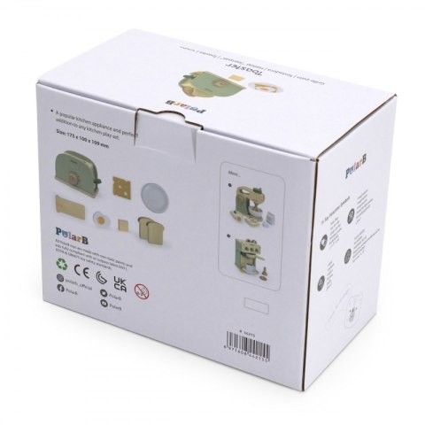 Drewniany Zestaw Toster Zielony + Akcesoria Lumarko!