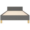 Rama łóżka z zagłówkiem, ciemnoszara, 80x200 cm, obita tkaniną Lumarko!