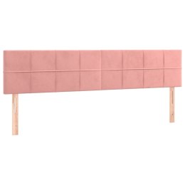 Zagłówki do łóżka, 2 szt., różowy, 80x5x78/88 cm, aksamit Lumarko!